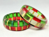 SZ19 Shultz red & green Prystal bangle